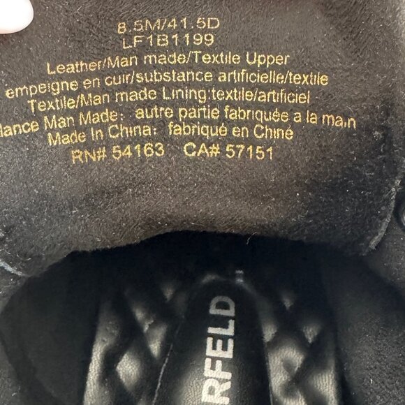 Karl Lagerfeld Paris Men's Boots Logo Leather Pebble Grained size 8.5 - Picture 7 of 7